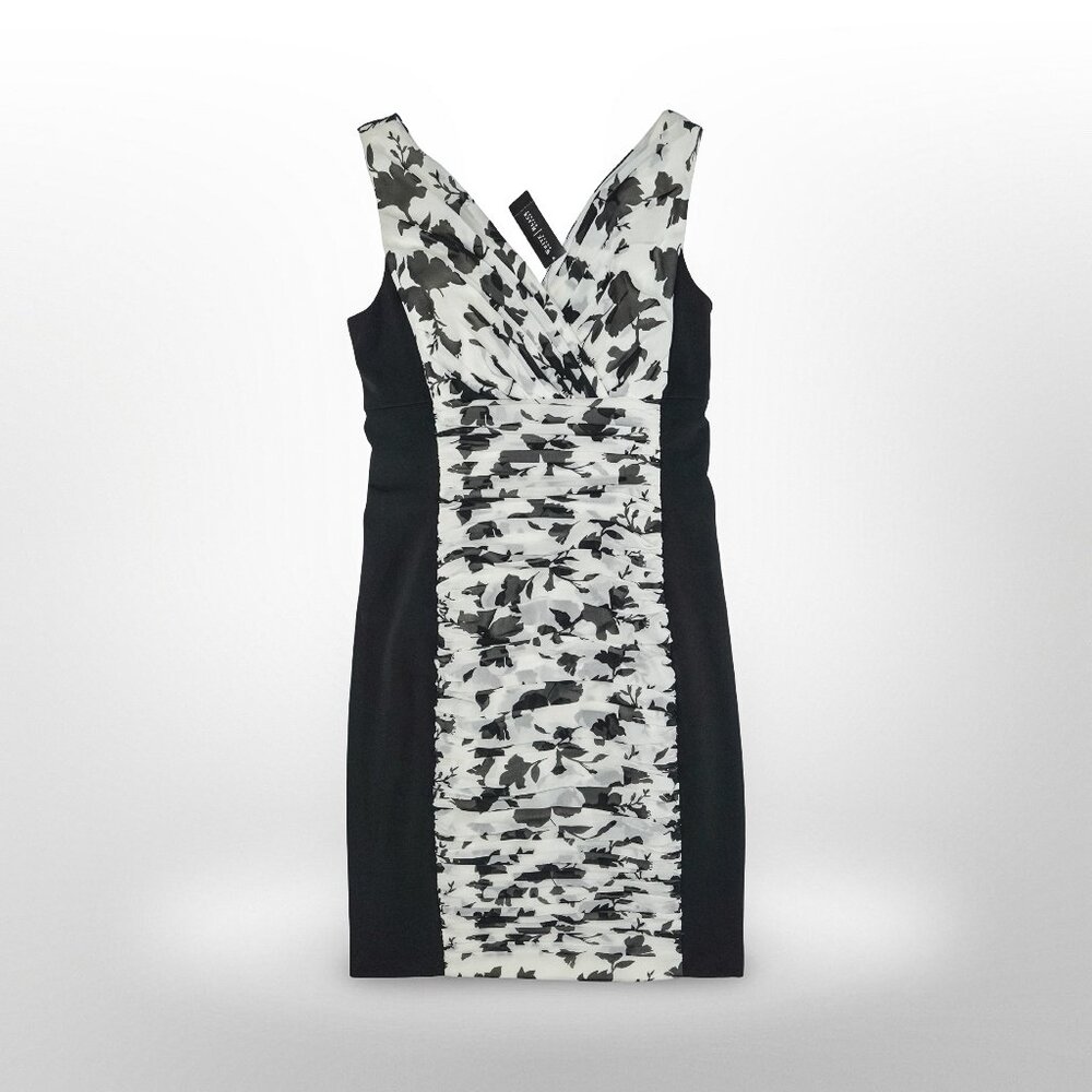White House Black Market Floral Print Slimming Dress - 8